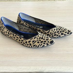 Rothy’s Pointed Toe flats, animal print, size 9.5